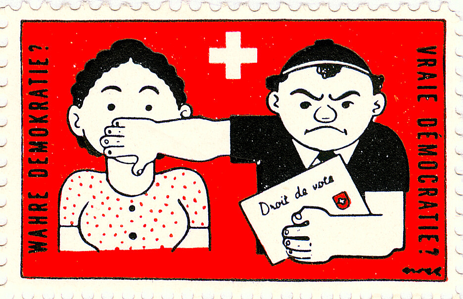 Briefmarke des Schweizerischen Verbands für Frauenstimmrecht, 1950er-/1960er-Jahre