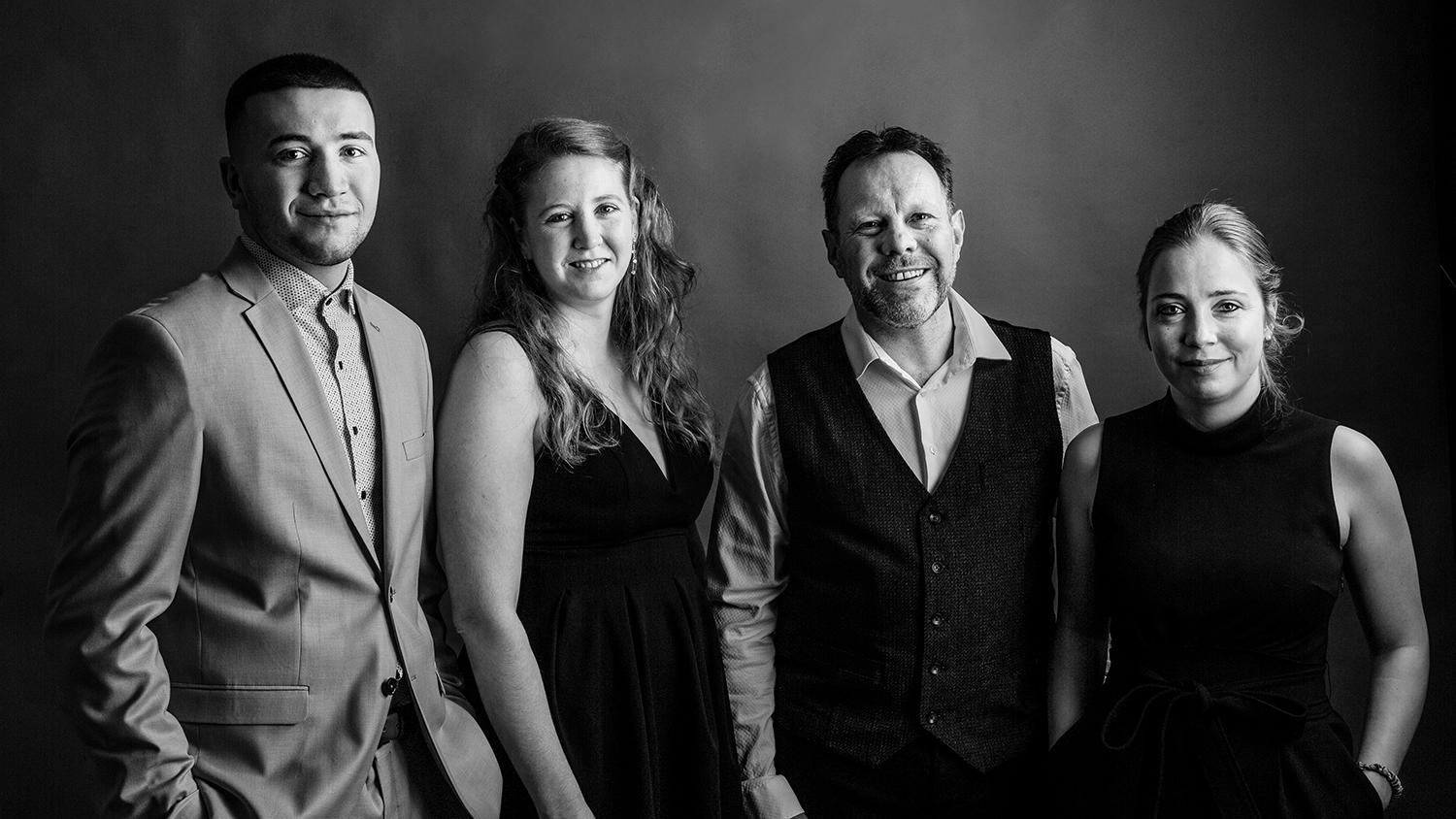 v.l.n.r.: Timon Kramer, Anna Lang, Toni Glücki, Rebecca Zenklusen